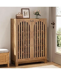 Tribesigns Shoe Cabinet with Airy Doors, 6-Tier Entryway Shoe Storage Rack Organizer with Adjustable Shelves