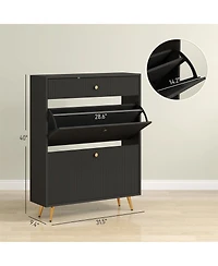 Shoe Cabinet for Entryway, Hallway, or Bedroom Storage