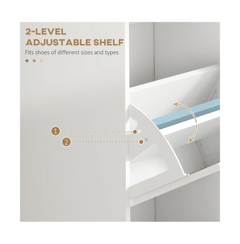 Slickblue Multi-Room Wooden Shoe Storage Cabinet with Shelves