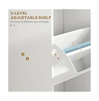 Slickblue Multi-Room Wooden Shoe Storage Cabinet with Shelves