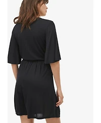 ellos Women's Flutter Sleeve Surplice Romper