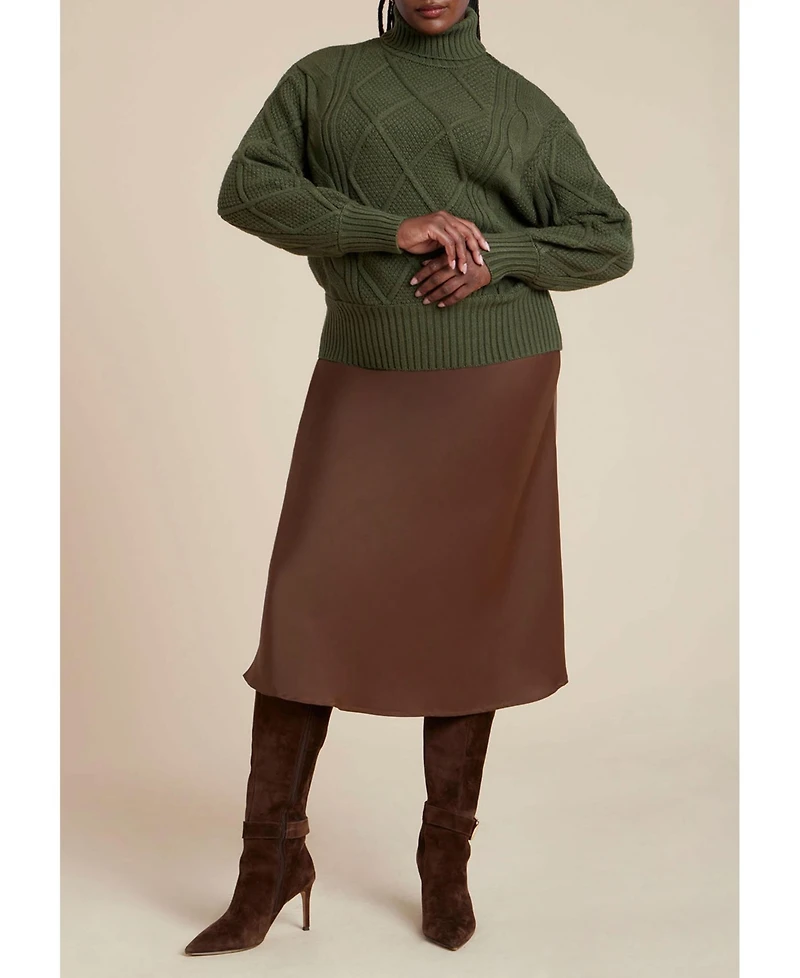 Eloquii Women's Plus Chevron Intarsia Sweater