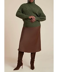 Eloquii Women's Plus Chevron Intarsia Sweater