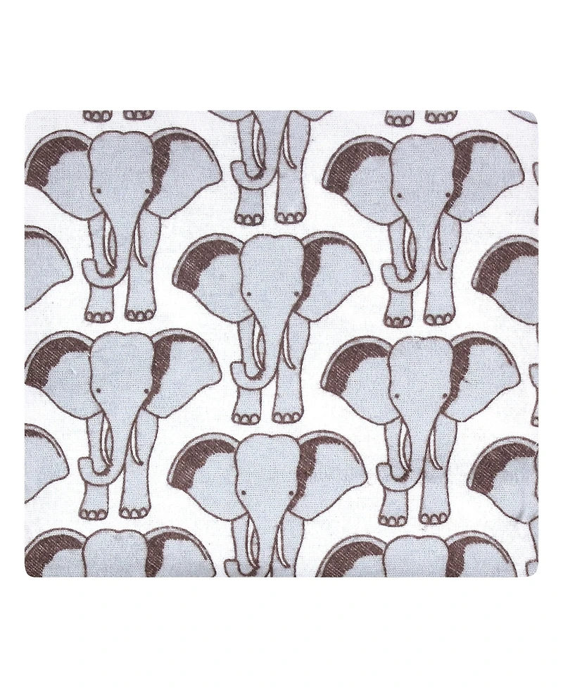 Hudson Baby Cotton Flannel Receiving Blankets 4-Pack, Wild Safari Adventures , One Size
