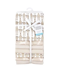 Hudson Baby Cotton Flannel Receiving Blankets 7-Pack Bundle, Giraffe , One Size