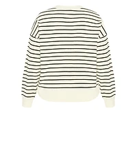 City Chic Plus Stripe Lilia Sweater