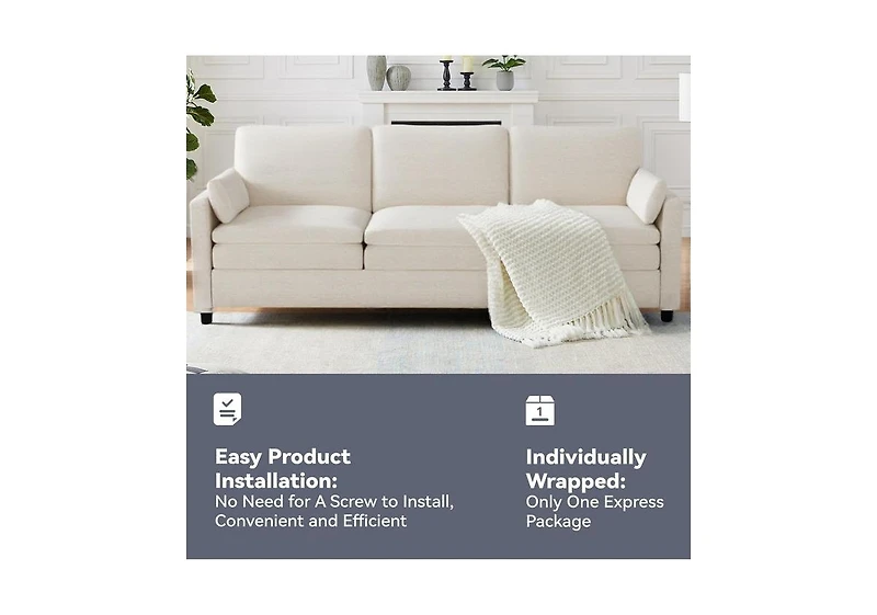 Aecojoy 89" Sofa Couch for Living Room