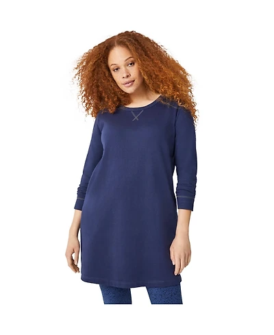 ellos Plus French Terry Tunic Dress