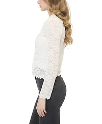 Central Park West Women's Stella Stretch Lace Buttondown