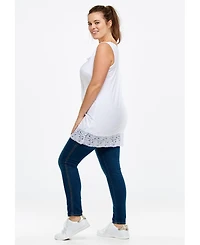 ellos Plus Lace Hem Tunic Tank