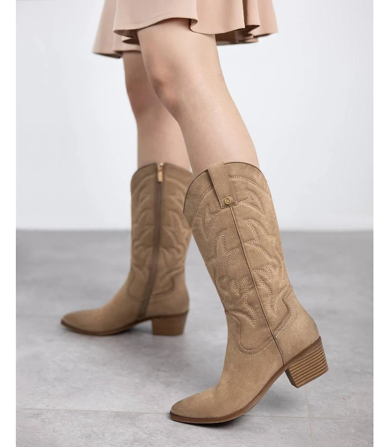 Xti Women's Suede Italian Western Boots