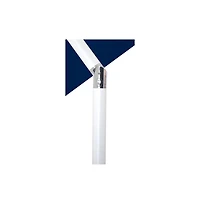 Meridian Furniture Amalfi Navy Patio Umbrella with Cream Piping, Fabric Canopy, Stylish Outdoor Shade for Deck or Garden