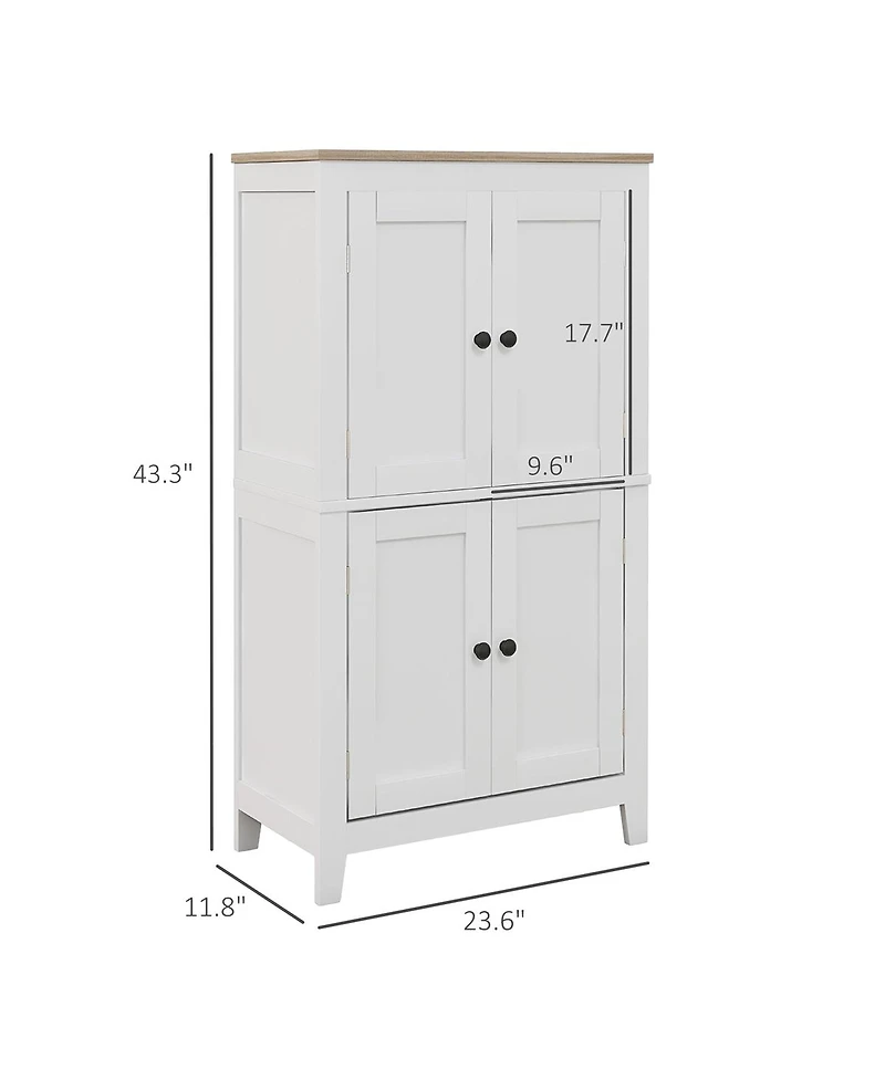 Slickblue Bathroom Organizer Cabinet with Doors and Adjustable Shelves