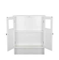 Slickblue Bathroom Cupboard with Double Doors and Extra Storage