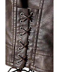 Warehouse Women's Oversized Whipstitch Leather Look Jacket