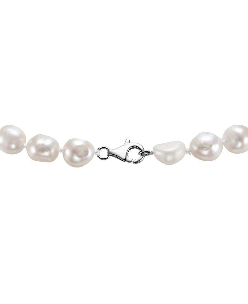 Macy's Baroque Pearl Necklace (9-10mm) in Sterling Silver