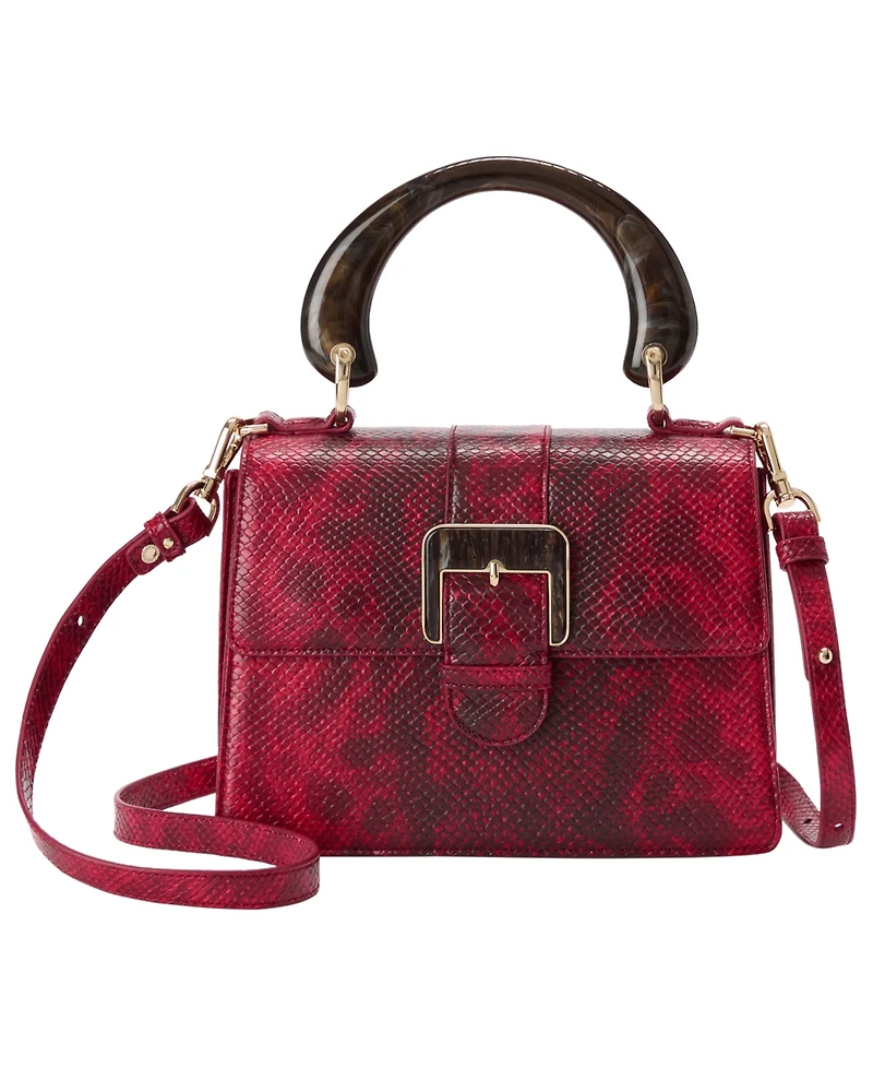 Brahmin Medium Hallie Printed Mini Satchel Bag