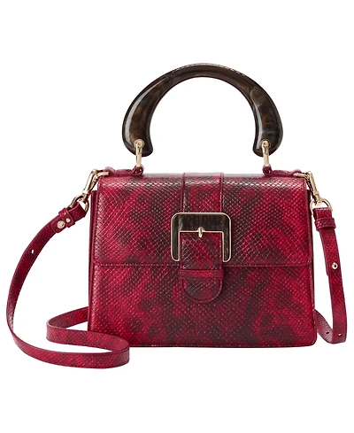 Brahmin Medium Hallie Printed Mini Satchel Bag