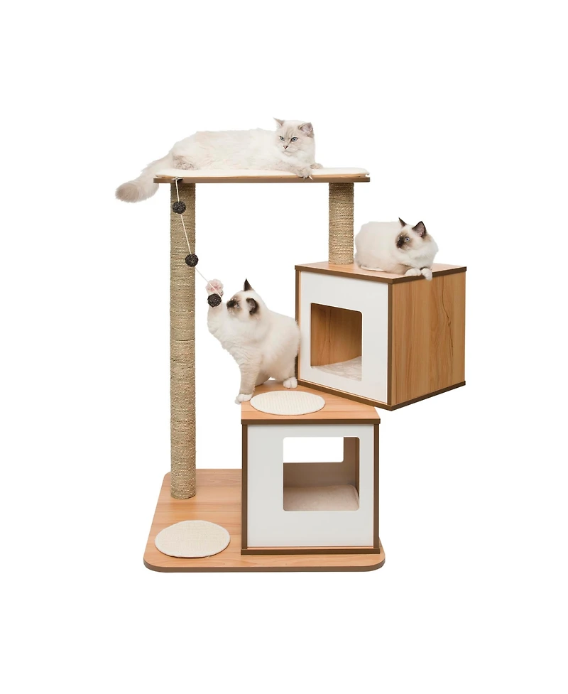 Vesper Cat Furniture, V-Double, Walnut