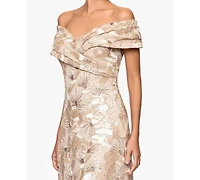 Betsy & Adam Women's Off-The-Shoulder Dress