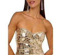 Adrianna Women's Beaded Sweetheart Neck Short Dress