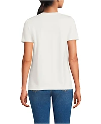 Lands' End Women's Tall Relaxed Supima Cotton V-Neck T-Shirt
