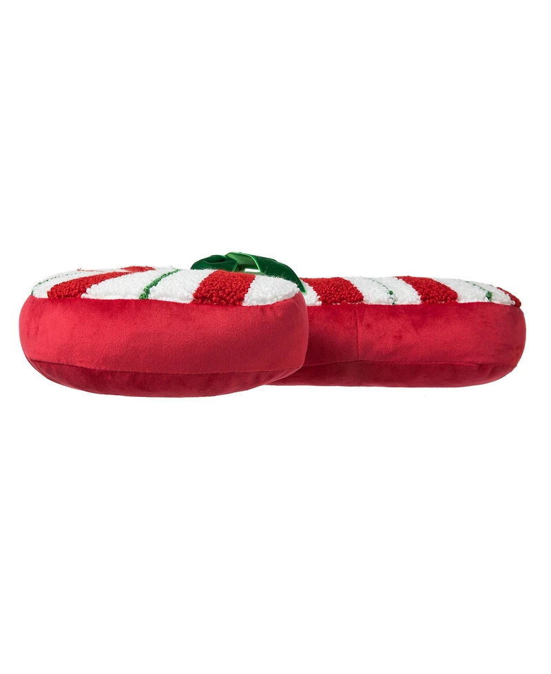 Glitzhome Christmas Gingerbread Man Shaped Pillow, 15" x 11"