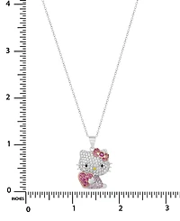 Macy's Cubic Zirconia Heart Pendant Necklace in Sterling Silver