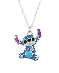 Disney 2-Piece Stitch Necklace and Earrings Set in Sterling Silver