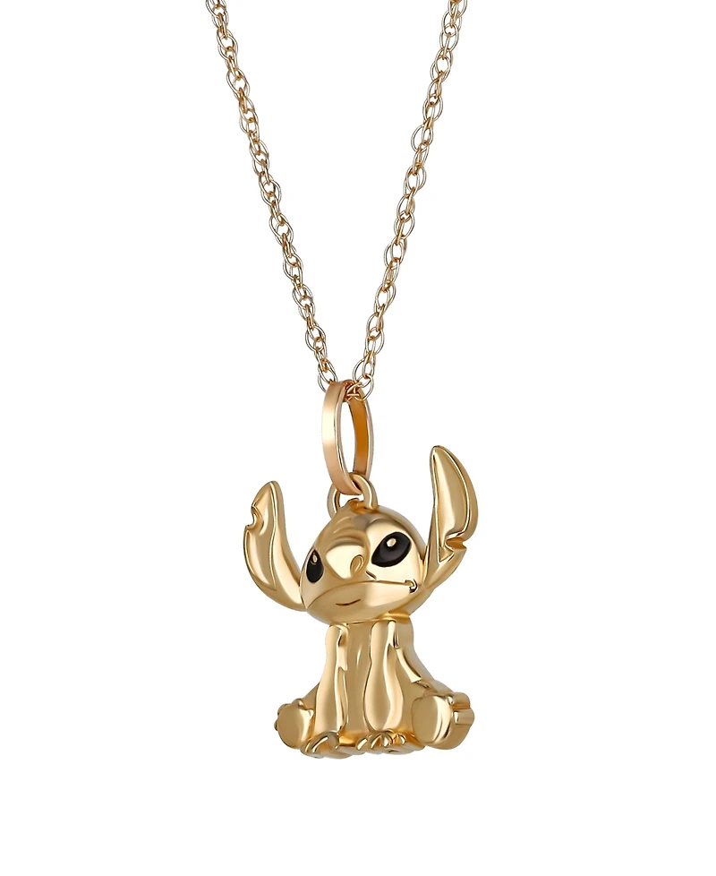 Disney Stitch Pendant Necklace in 10K Yellow Gold