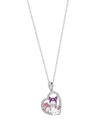 Macy's Cubic Zirconia Hello Kitty Friends Pendant Necklace in Sterling Silver