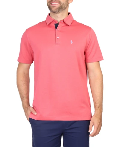 Tailorbyrd Men's Solid Modal Polo w/Contrast Trim
