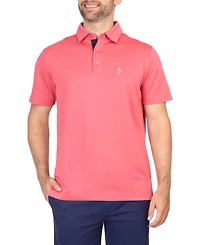 Tailorbyrd Men's Solid Modal Polo w/Contrast Trim