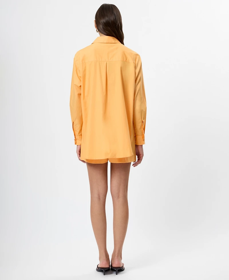 French Connection Women's Poplin Button-Down Top