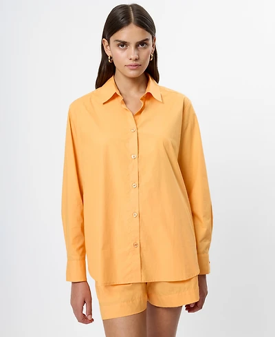 French Connection Women's Poplin Button-Down Top