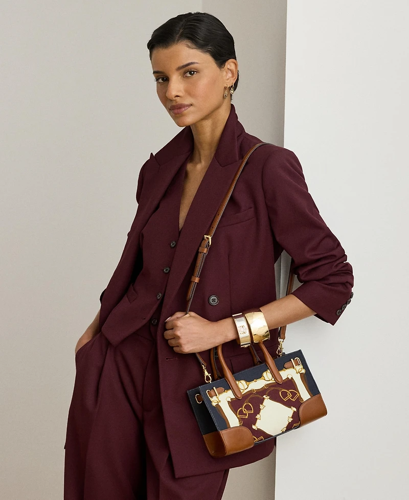 Lauren Ralph Lauren Belting-Print Devyn Tote Bag