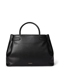 Lauren Ralph Leather Blaike Satchel Bag