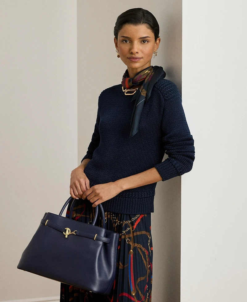 Lauren Ralph Lauren Leather Blaike Satchel Bag