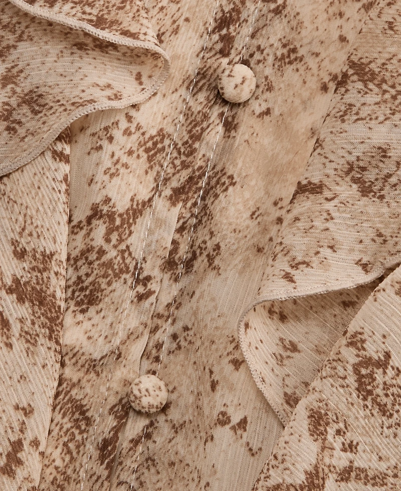 I.n.c. International Concepts Women's V-Neck Ruffle-Front Top, Macy's Exclusive