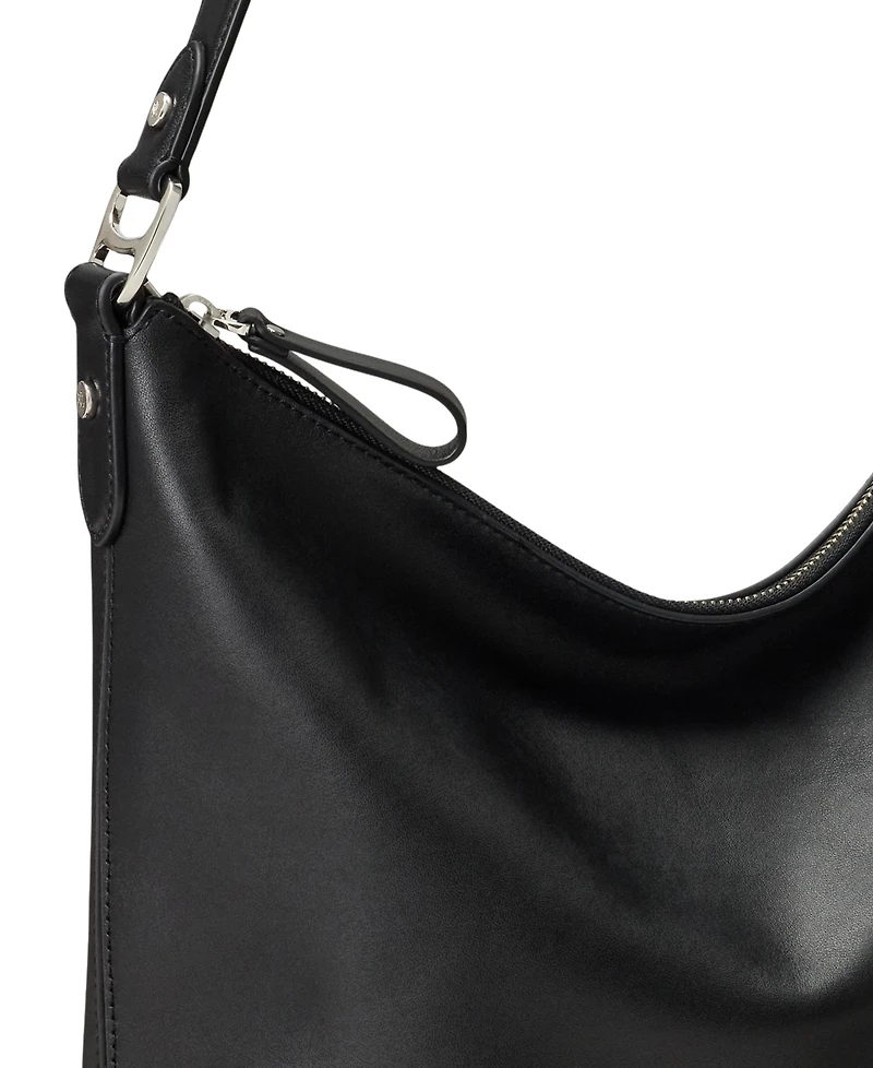 Lauren Ralph Smooth Leather Tasha Bucket Bag