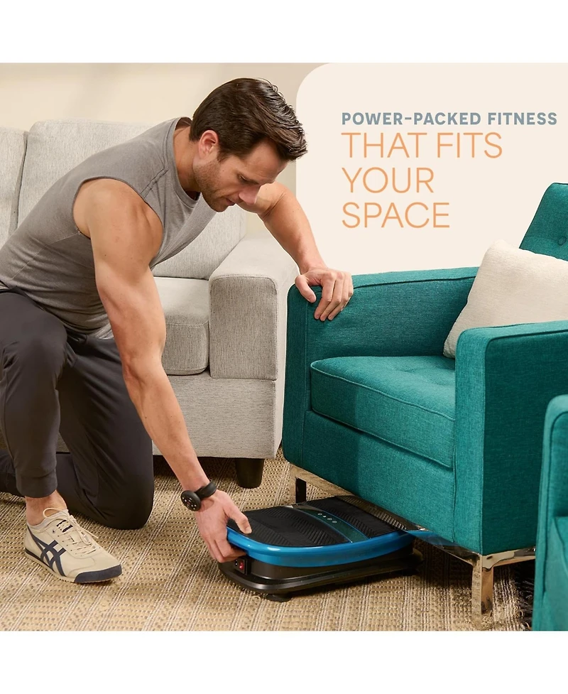 Lifepro Voice Controlled Vibration Plate – Whole Body Vibration Platform with Curved Ergonomic Design – Supports Lymphatic Drainage, Mus