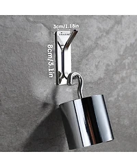 Adhesive Hooks -4 Packs Wall Hooks for Hanging Towels, Clothes, Robes Stick On Towel Hooks No Drill for Bathrooms Kitchen Stainless Steel