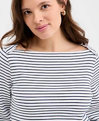 On 34th Women's Knit Long-Sleeve Boat-Neck Top, Macy's Exclusive