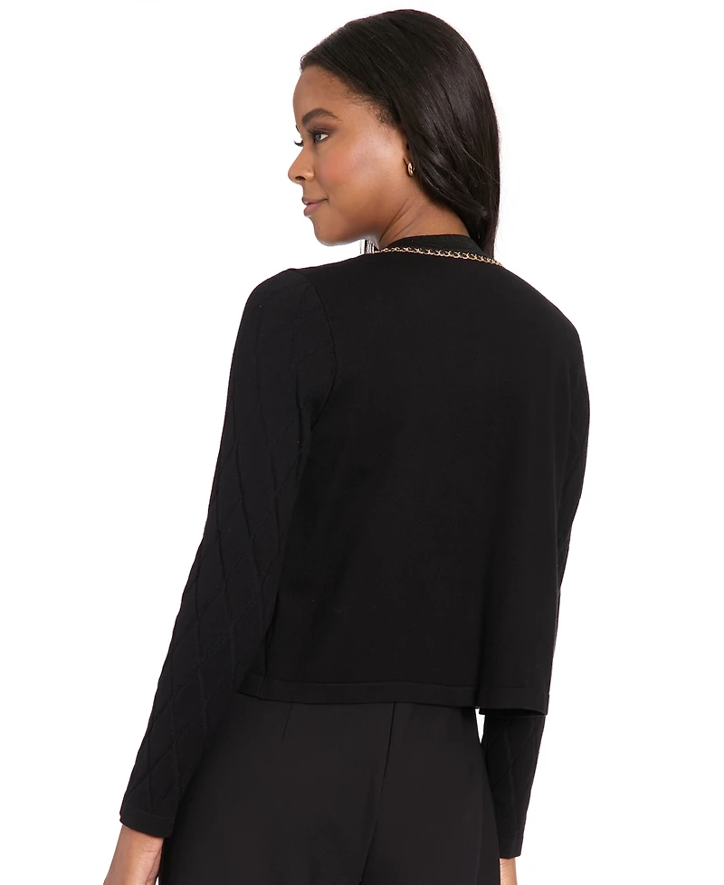 London Times Women's Open Front Cardigan Sweater