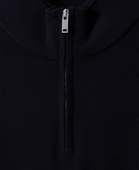 Reiss Men's Merino Wool Half-Zip Funnel Neck Sweater