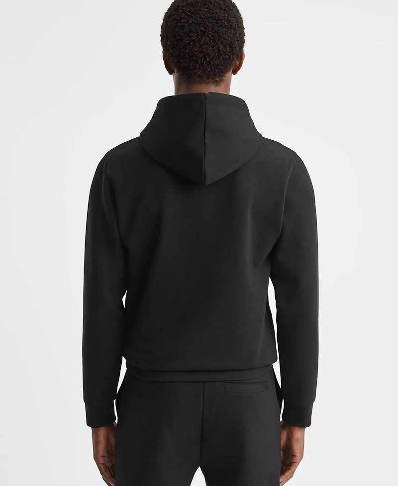 Reiss Men's Interlock Jersey Drawstring Hoodie