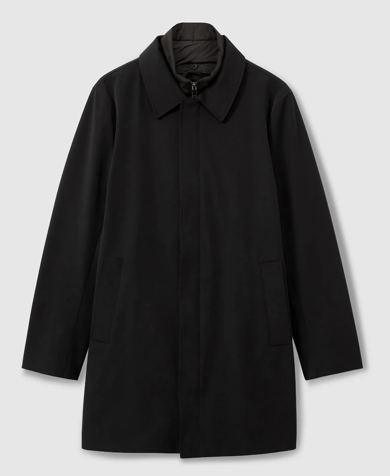 Reiss Men's Hybrid Removable Funnel Neck Overcoat