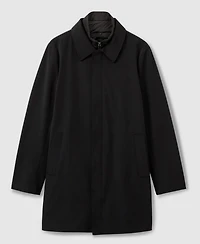 Reiss Men's Hybrid Removable Funnel Neck Overcoat