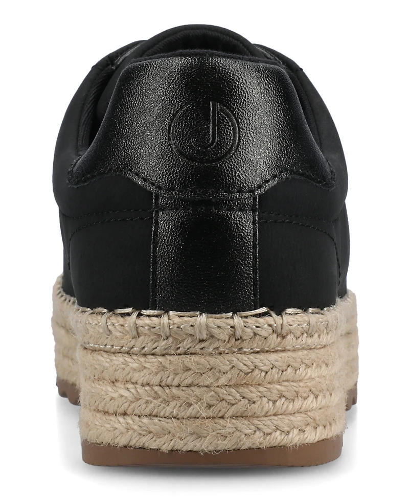 Journee Collection Women's Cosima Esapdrille Round Toe Lace Up Sneakers