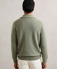 Reiss Men's Wool-Blend and Cashmere Polo Sweater